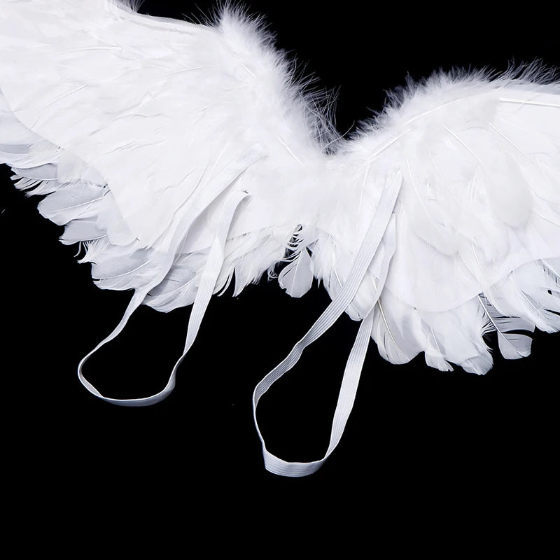 Angel Wings, Halo & Wand Costume Set – White Feather Cosplay Accessories