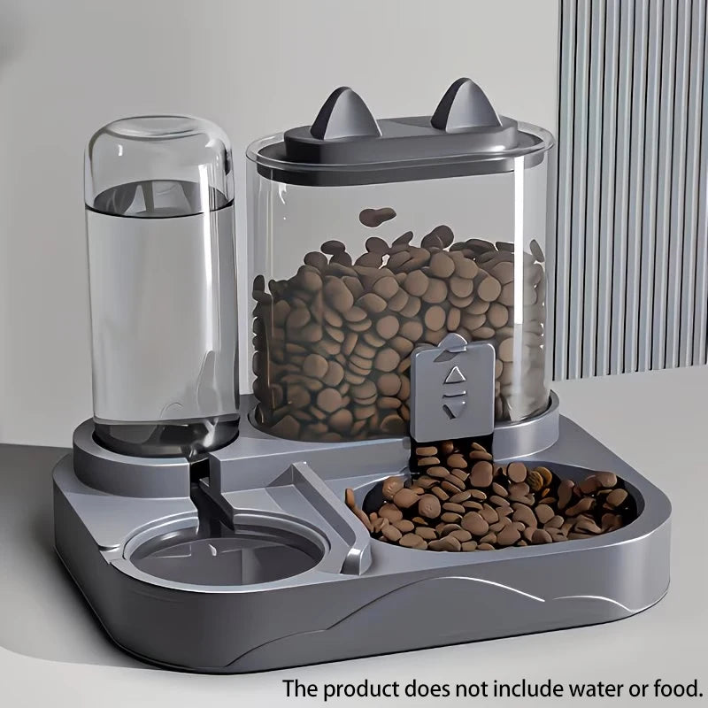 2-in-1 Pet Feeder & Water Dispenser – Dry/Wet Food Station