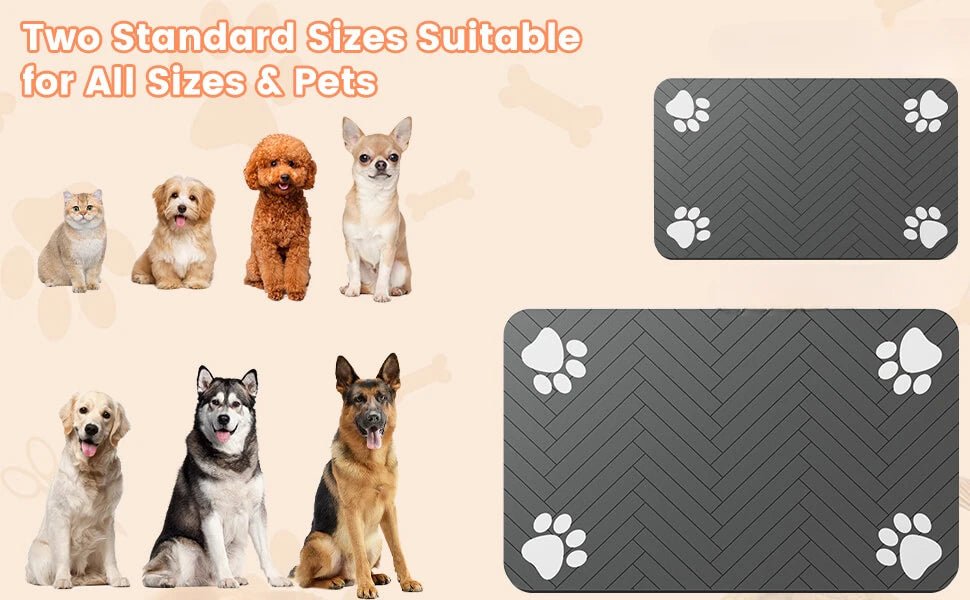 Waterproof Pet Feeding Mat – Absorbent Non-Slip Placemat
