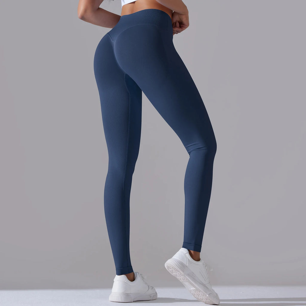 CrossWaist Seamless High-Waist Yoga Leggings