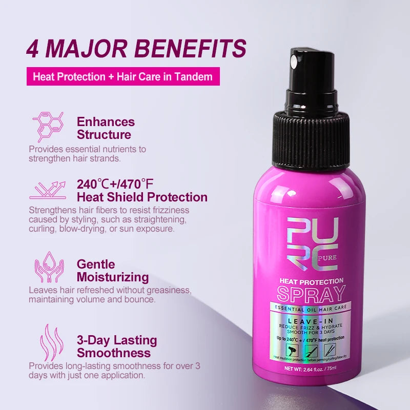 Heat Protectant Spray with Coconut Oil