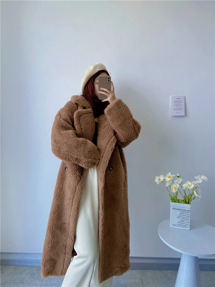 Women's Long Teddy Winter Coat