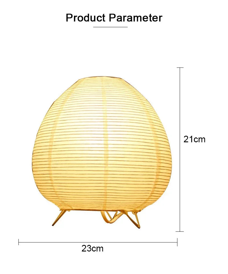 Japanese Rice Paper Table Lamp – Lantern Style