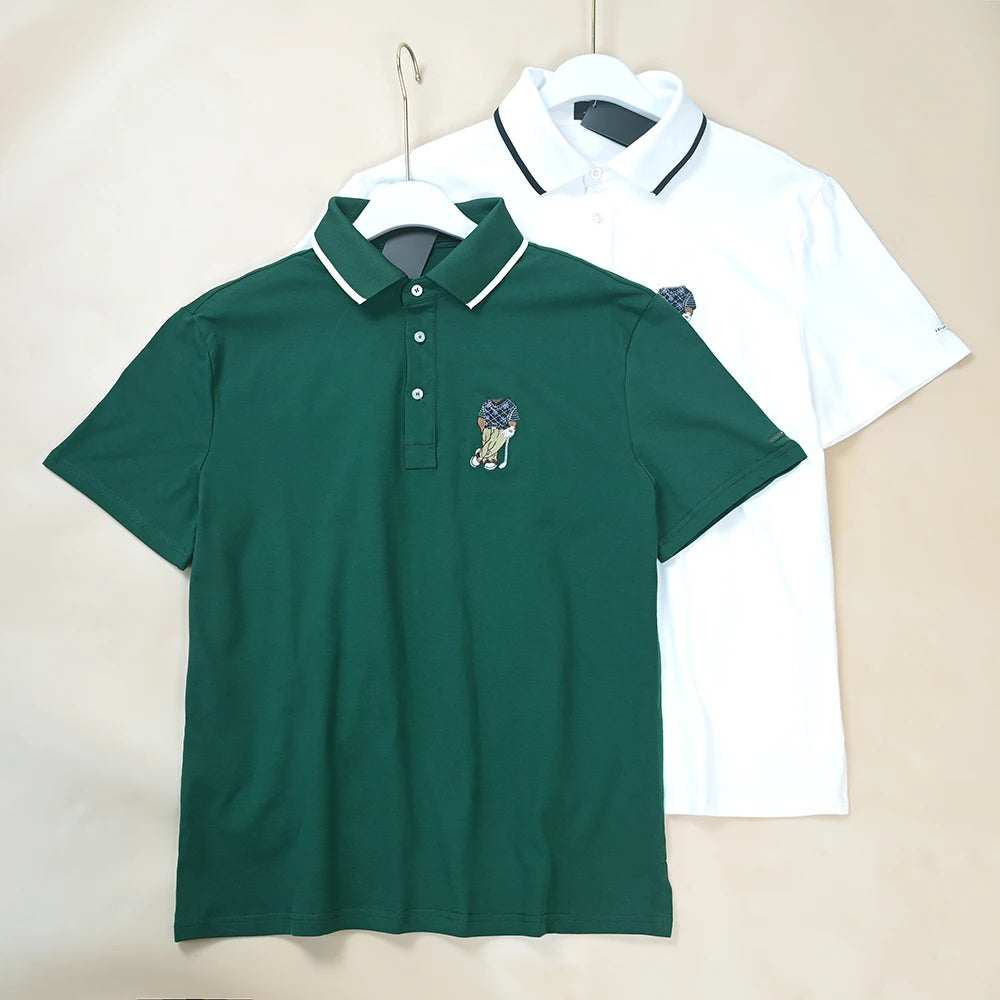 Men's Embroidered Short-Sleeve Shirt