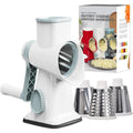 3-in-1 Rotary Cheese Grater – Manual Vegetable Slicer & Grinder Set