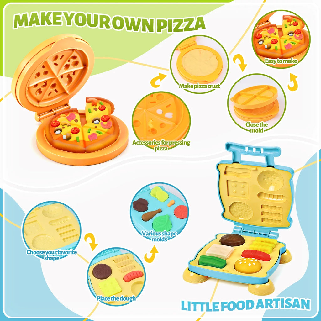 Kids Play Dough Kitchen Set – Modeling Clay with Molds & Tools
