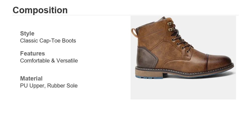 Men's Comfortable Retro Ankle Boots