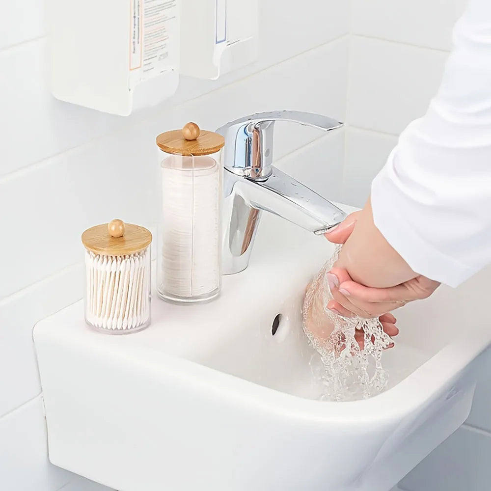 3-Piece Cotton Swab Holder Set