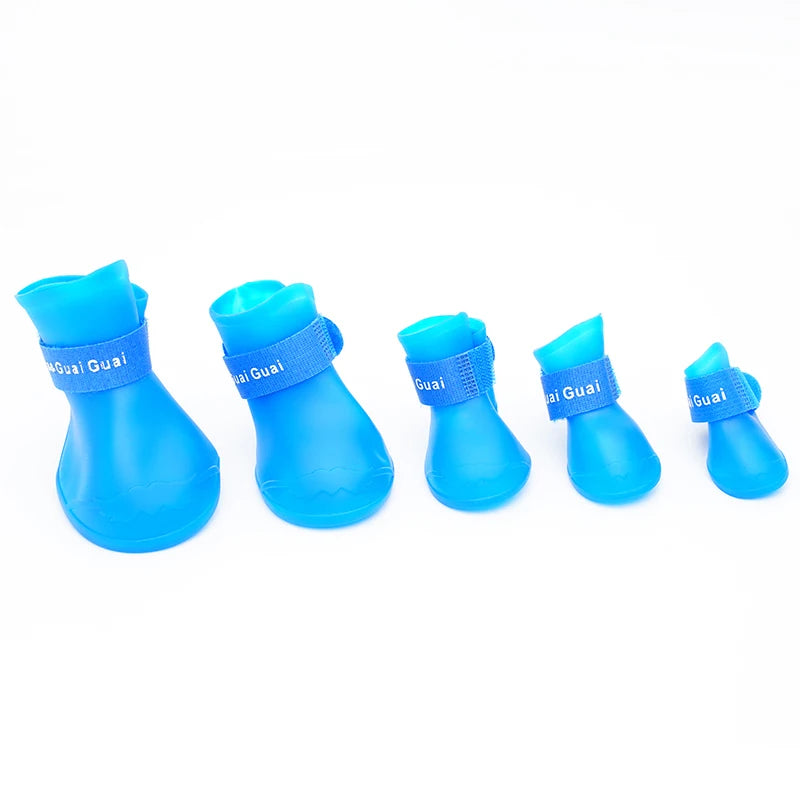 Waterproof Silicone Dog Rain Boots – Non-Slip Paw Protectors