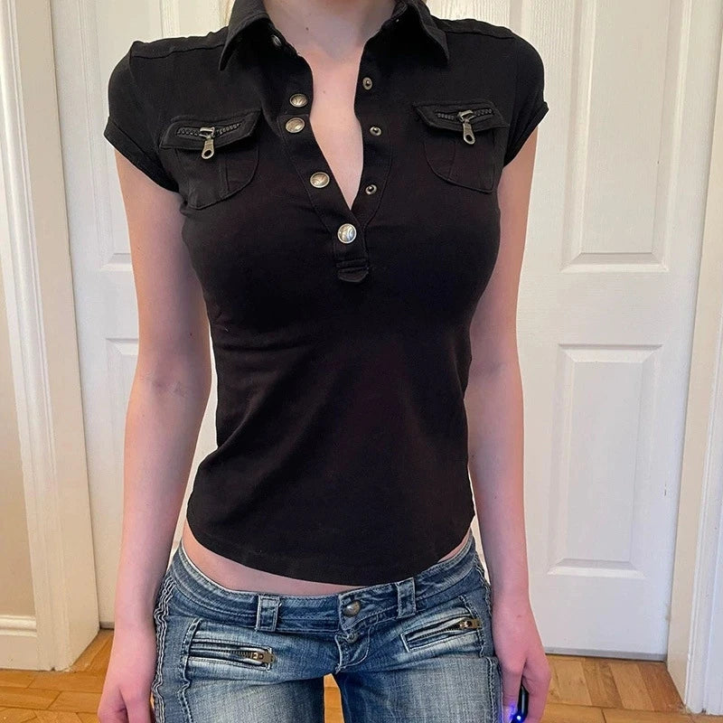Women's Gothic Y2K Sleeveless Vest Top