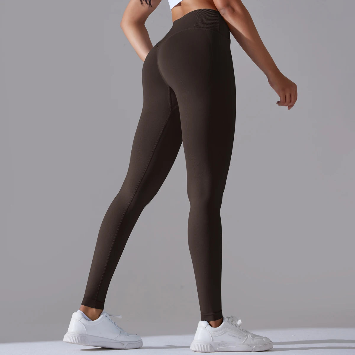 CrossWaist Seamless High-Waist Yoga Leggings