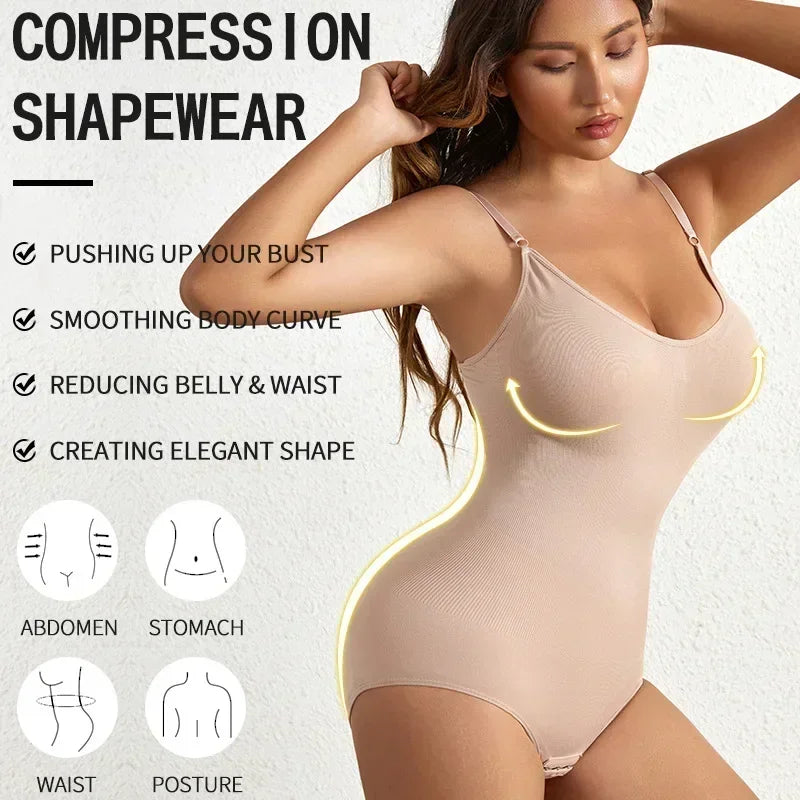 Women's Seamless Tummy Control Shapewear Bodysuit