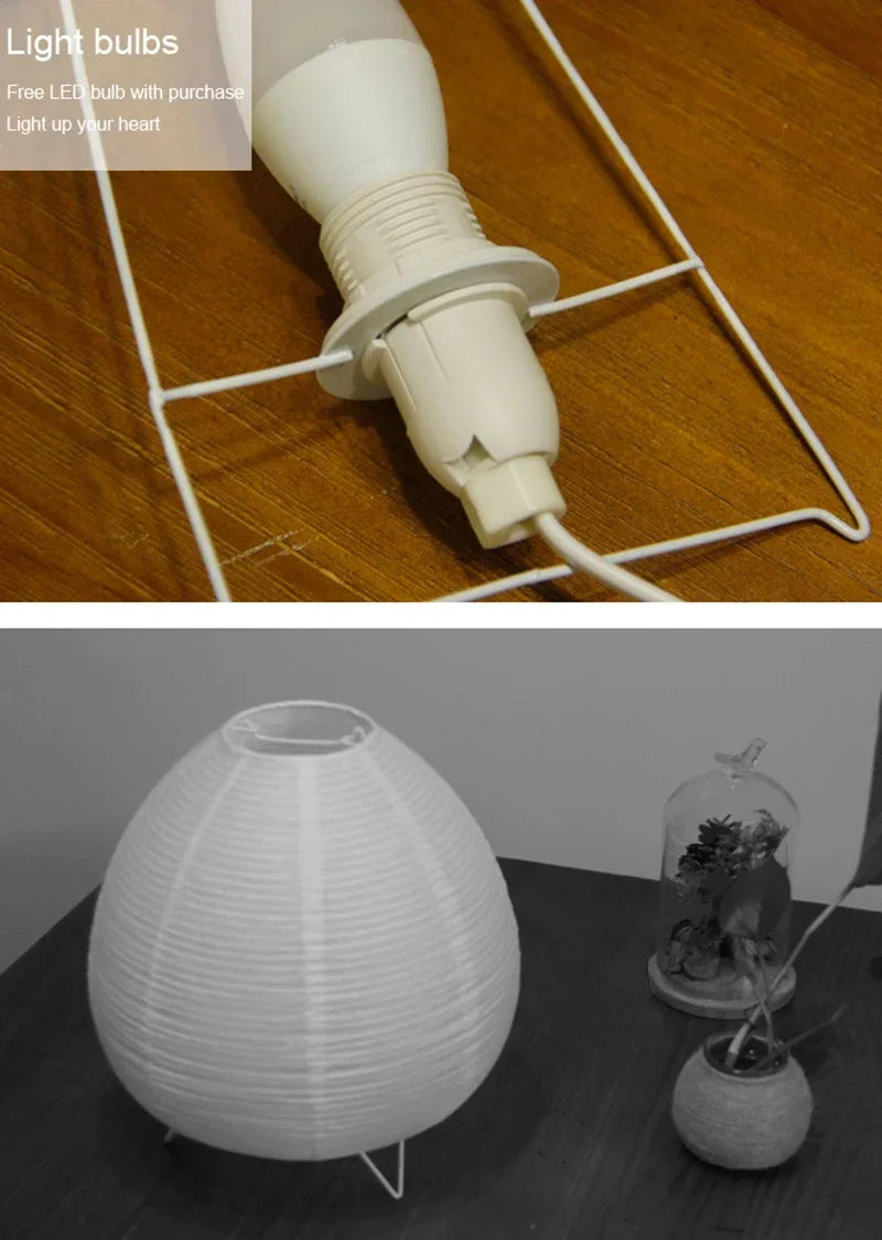 Japanese Rice Paper Table Lamp – Lantern Style
