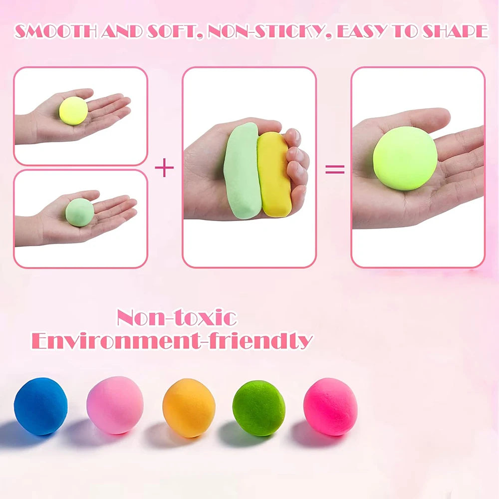 24-Color Air Dry Clay Kit