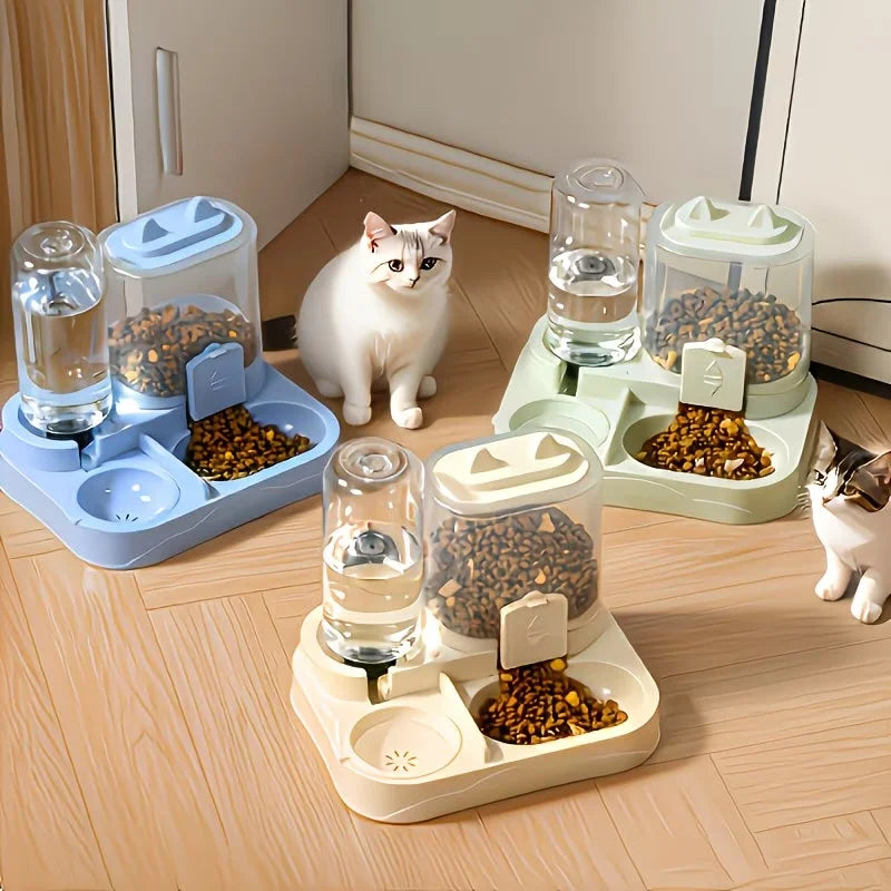 2-in-1 Pet Feeder & Water Dispenser – Dry/Wet Food Station