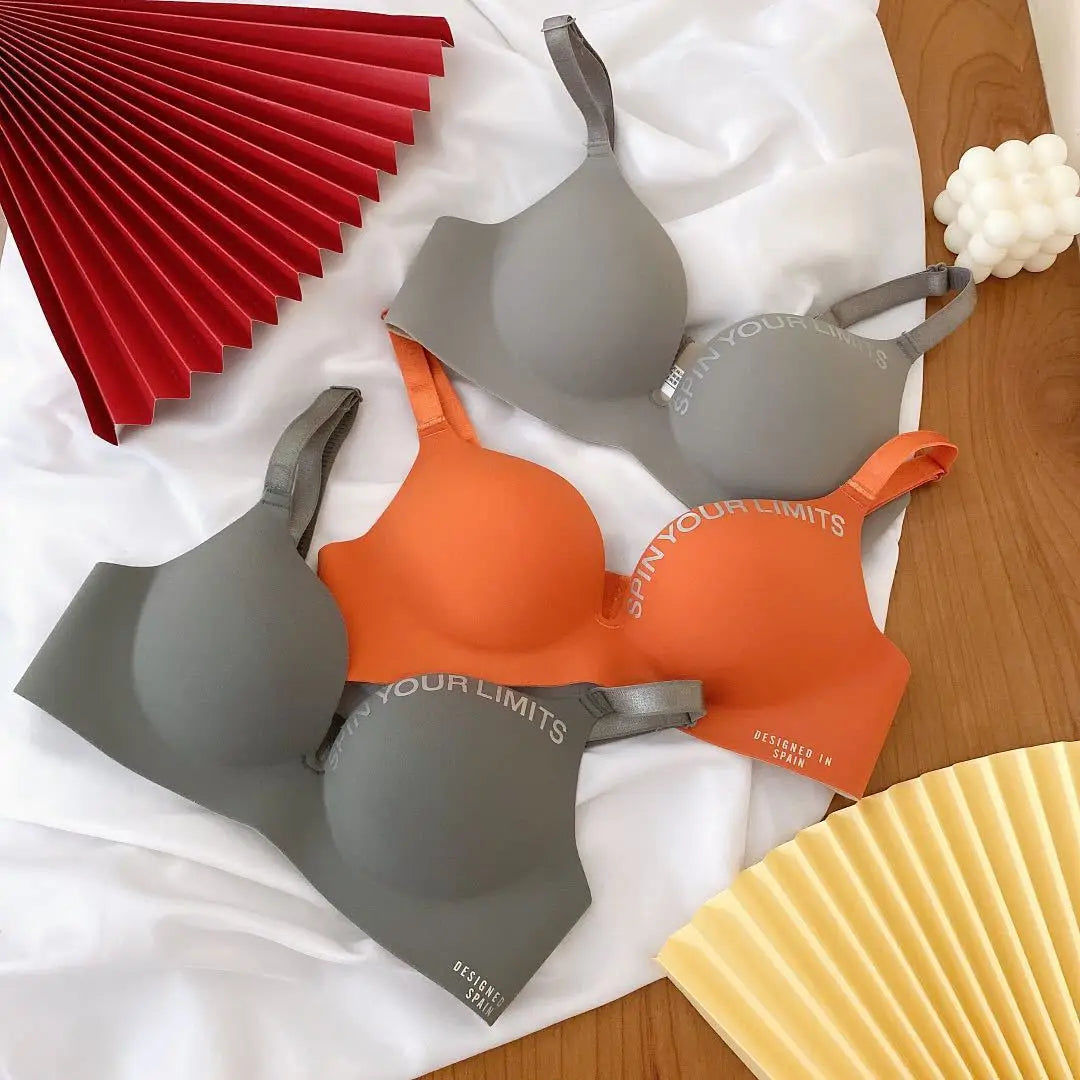Women's Floral Print Seamless Bralette — Wireless Push-Up Bra