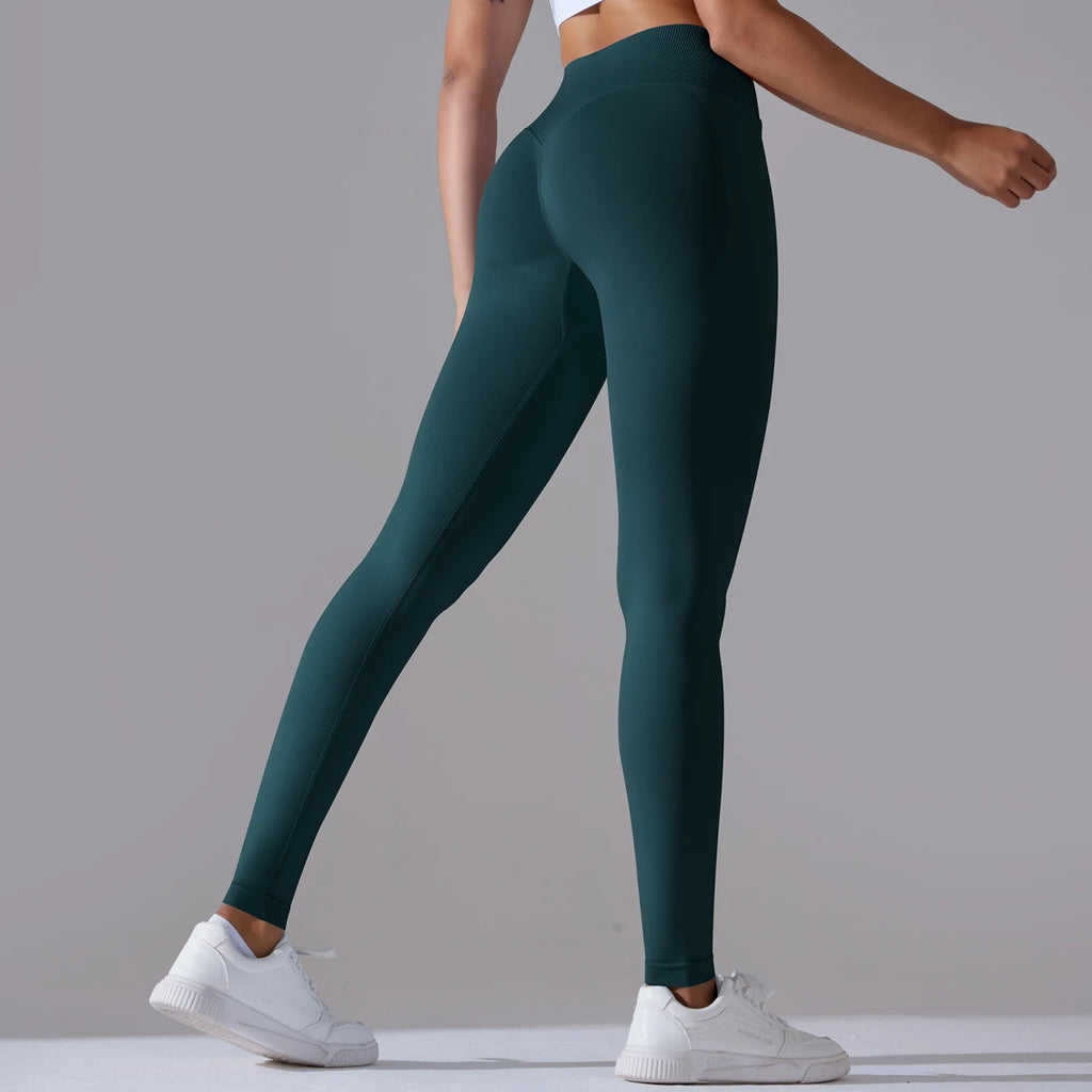 CrossWaist Seamless High-Waist Yoga Leggings