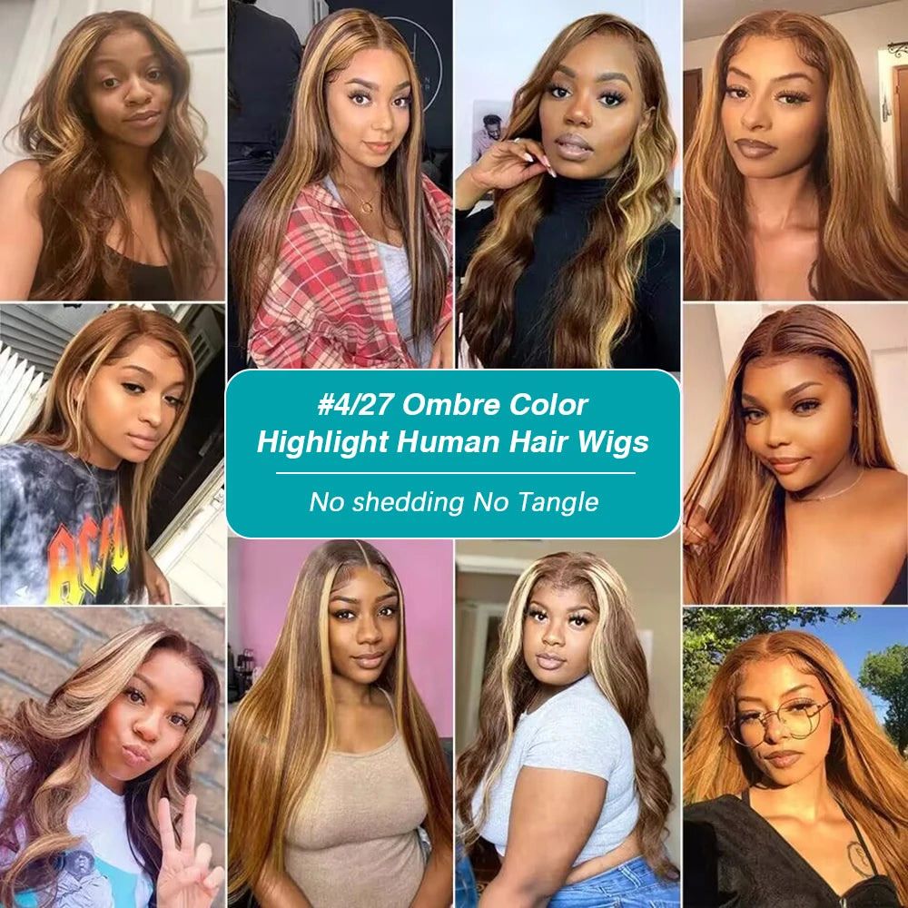 Piano Highlight 13x6 Lace Front Wig – Bone Straight, 200% Density