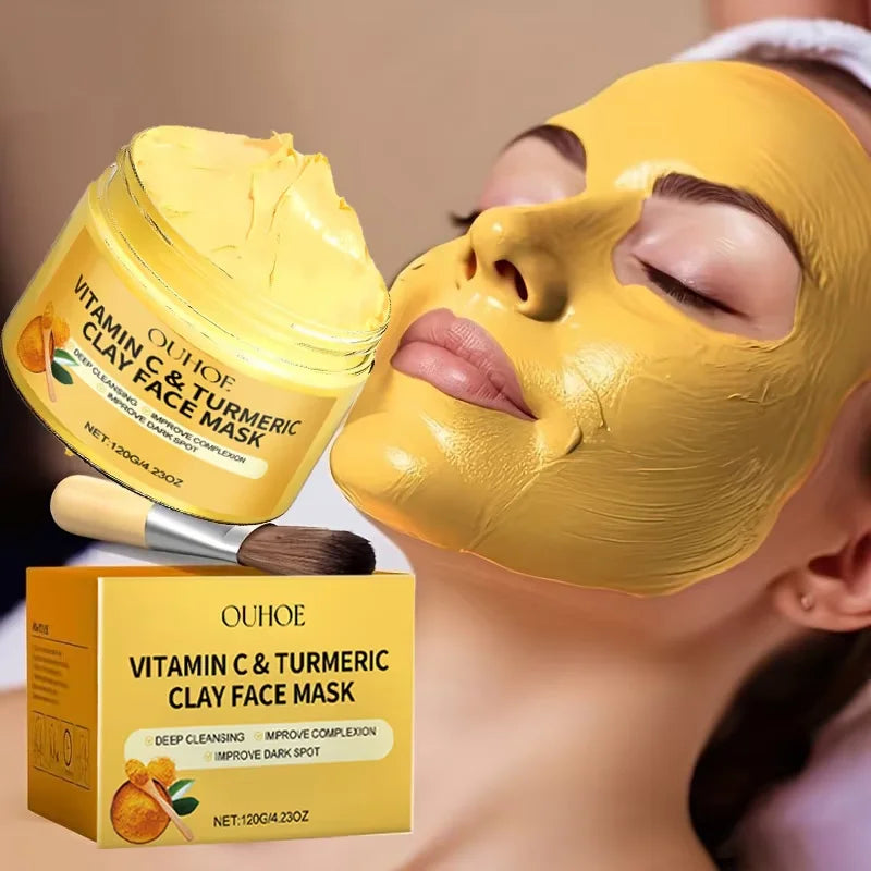 Turmeric Vitamin C Clay Mask – Deep Cleansing & Brightening Face Mask
