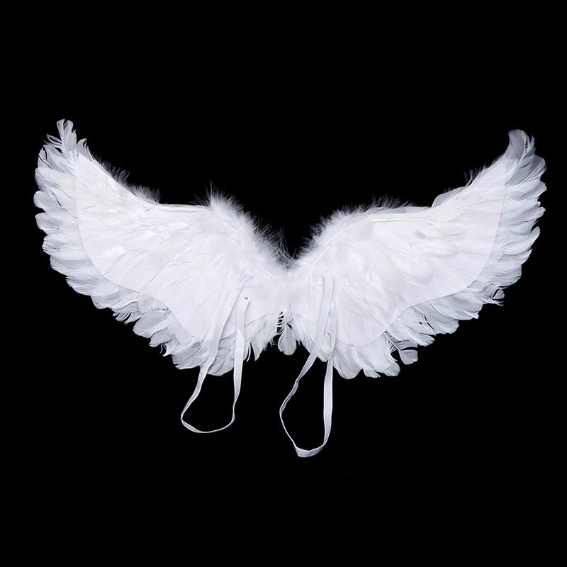 Angel Wings, Halo & Wand Costume Set – White Feather Cosplay Accessories