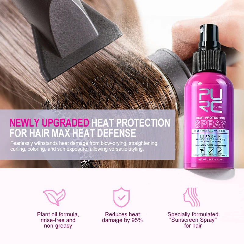 Heat Protectant Spray with Coconut Oil