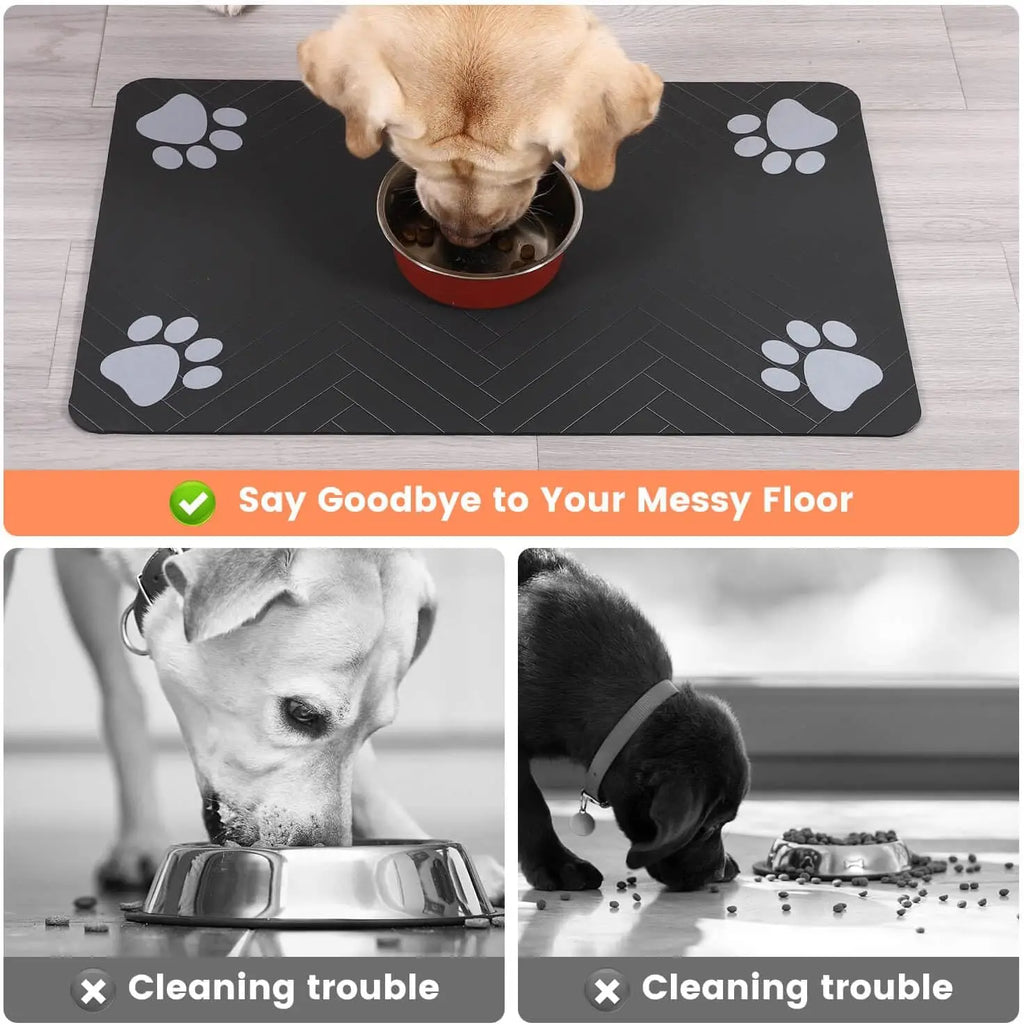 Waterproof Pet Feeding Mat – Absorbent Non-Slip Placemat