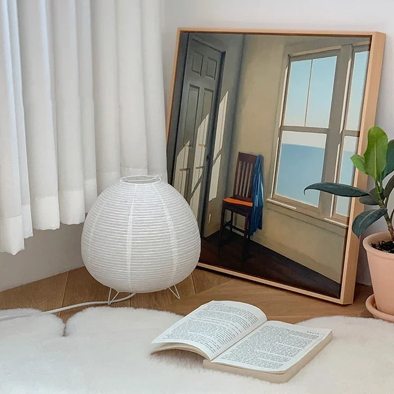 Japanese Rice Paper Table Lamp – Lantern Style