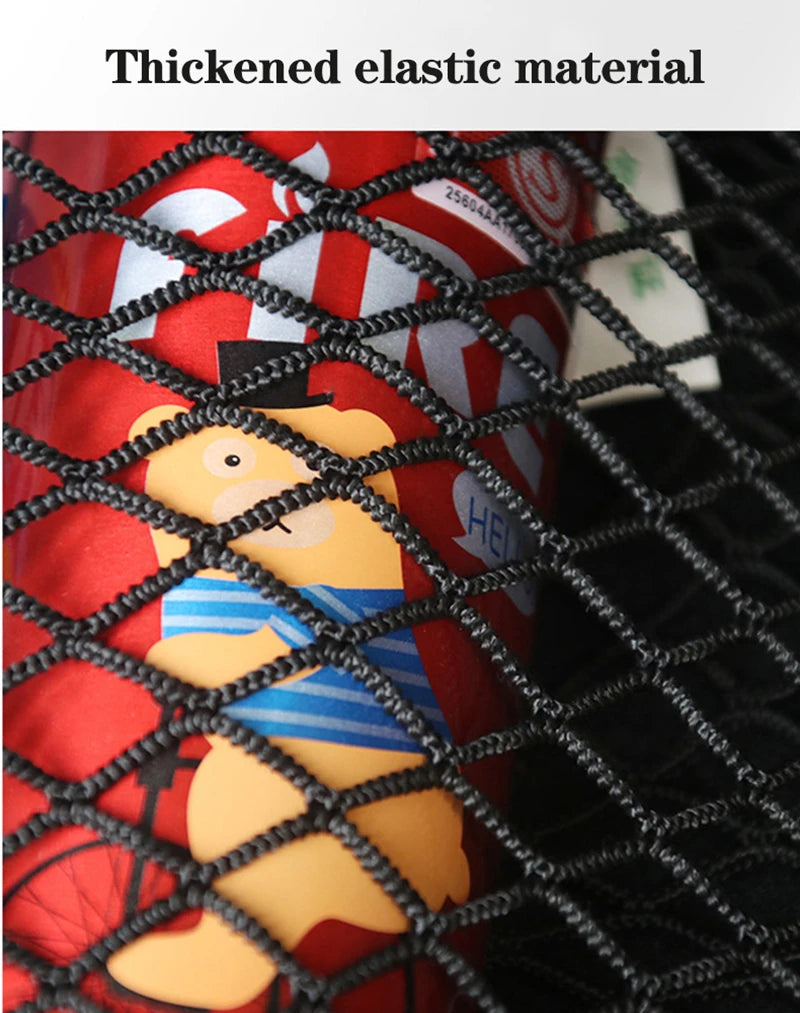 Universal Car Trunk & Seat Back Organizer – Elastic Mesh Net Storage Bag (5 Sizes)
