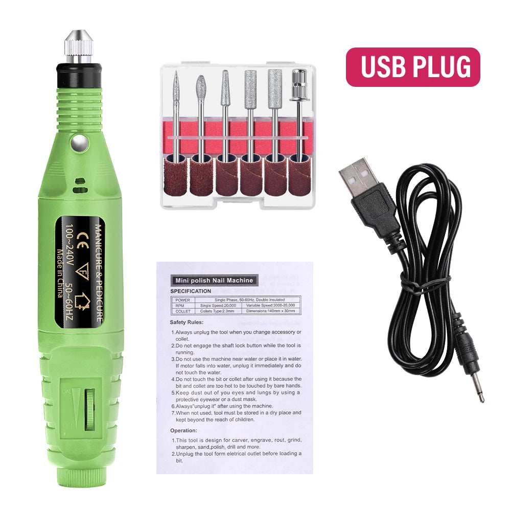 Electric Nail Drill Machine Set – Professional Manicure & Pedicure Kit