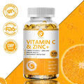 Vitakit Vitamin C 1000mg with Zinc 20mg 120 Capsules Vitamin Dietery Supplement | Non-GMO & Gluten Free Vegan