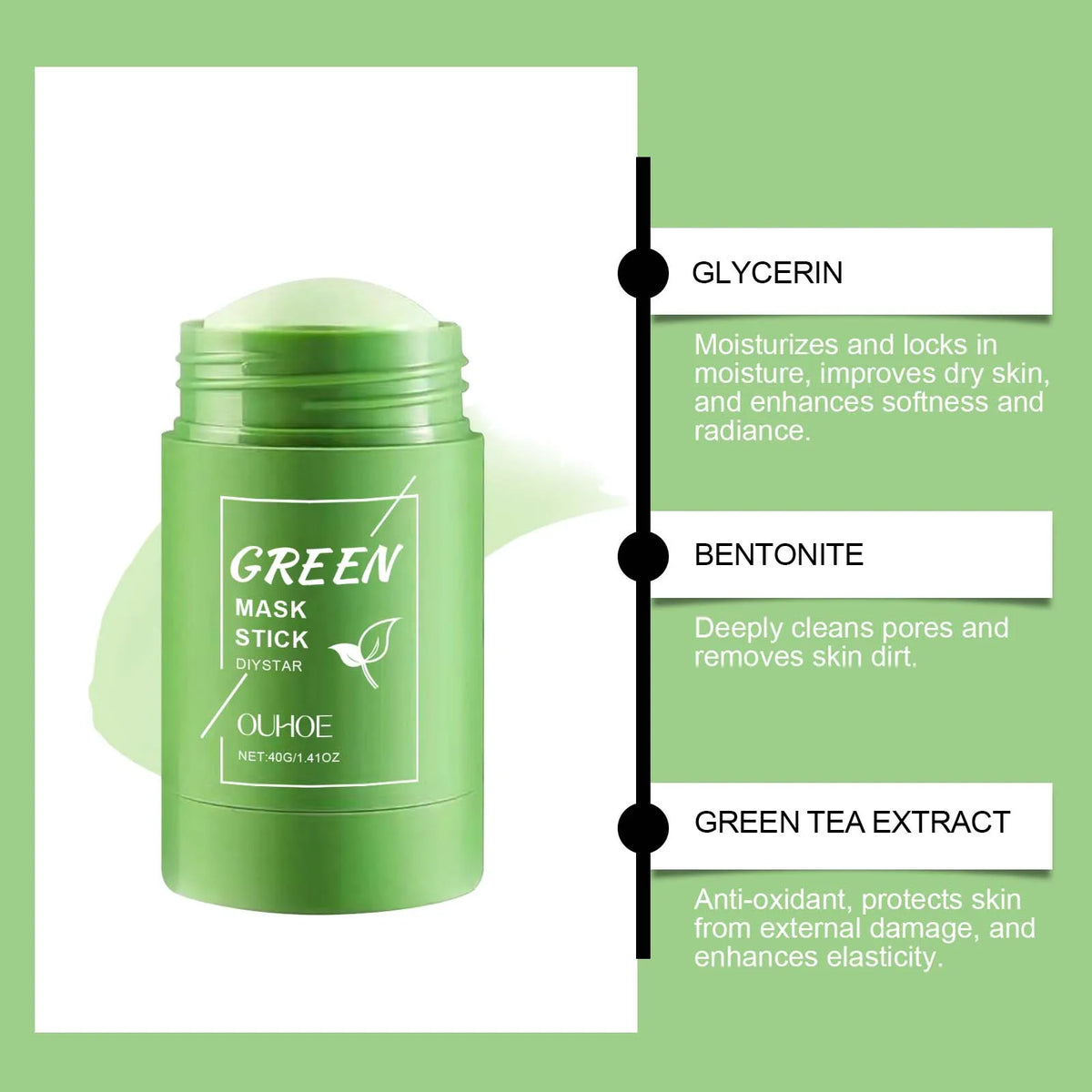 Volcano Green Tea Pore Cleansing Mask Stick