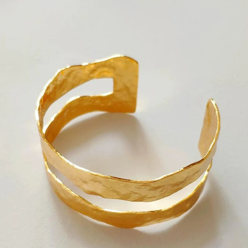 Hammered Metal Cuff Bangle