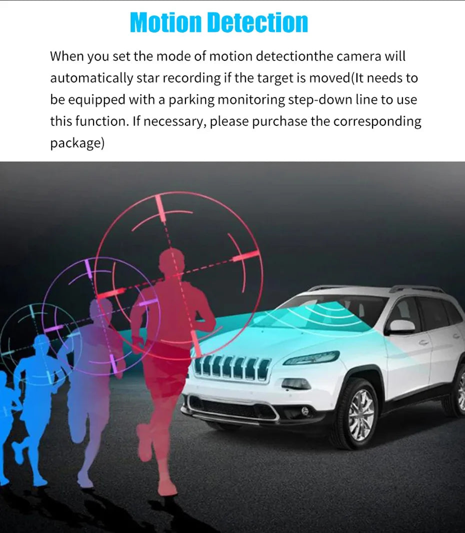 4K/2K WiFi Dash Cam with 24H Parking Monitor – Mini Front Car Camera, 170° Wide Angle