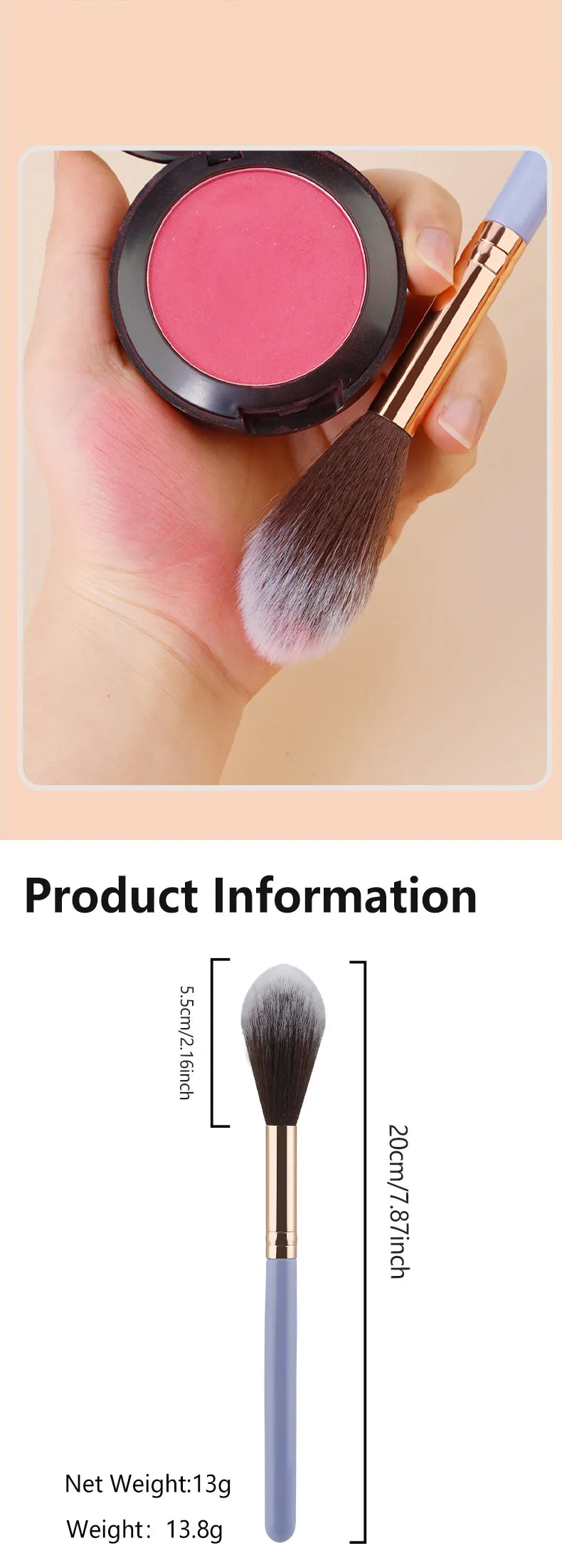 Professional Blush & Highlight Brush Set