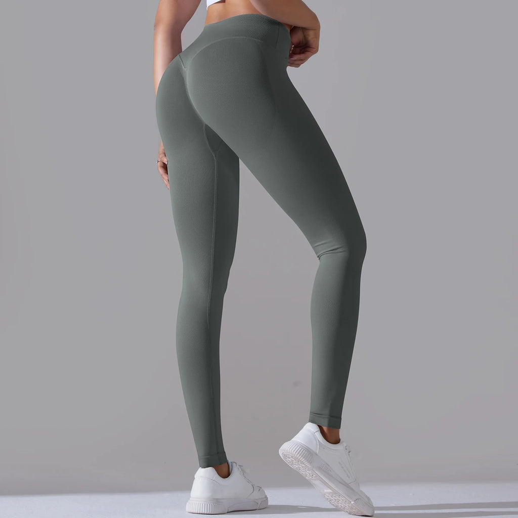 CrossWaist Seamless High-Waist Yoga Leggings