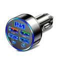 6-in-1 Fast Charging Car Adapter – 3.1A Dual USB-C with Digital Display (Phone, Tablet, Power Bank)