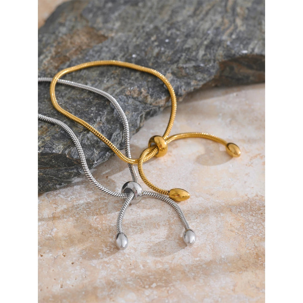 Adjustable Chain Pull-Out Bangle Bracelet