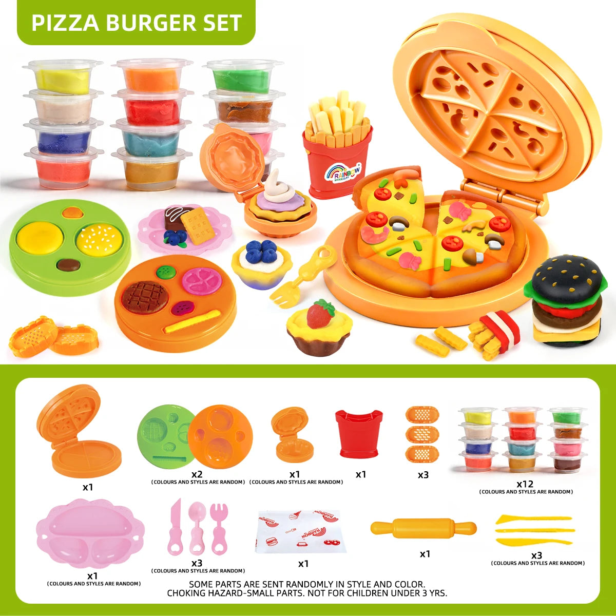 Kids Play Dough Kitchen Set – Modeling Clay with Molds & Tools