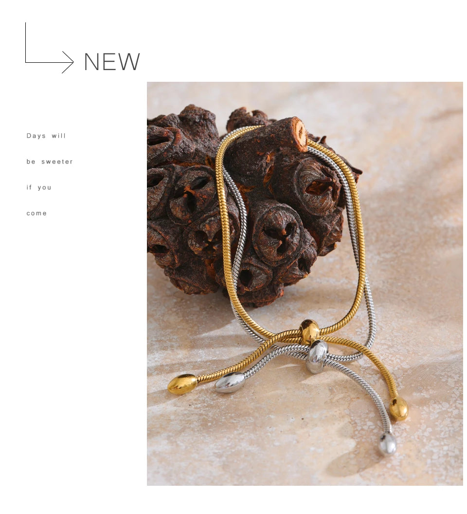 Adjustable Chain Pull-Out Bangle Bracelet