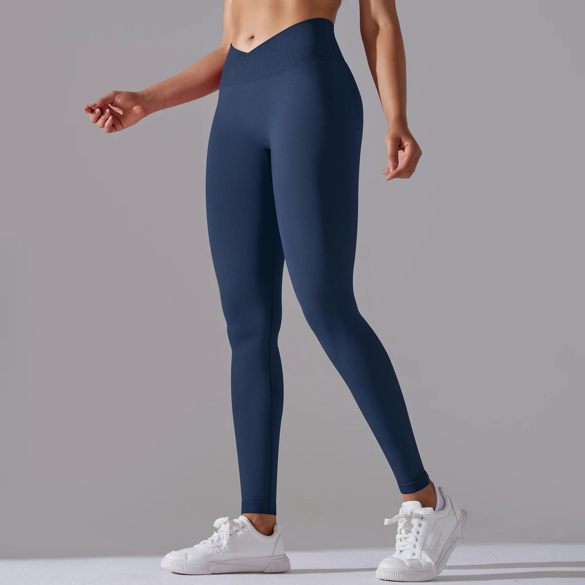 CrossWaist Seamless High-Waist Yoga Leggings