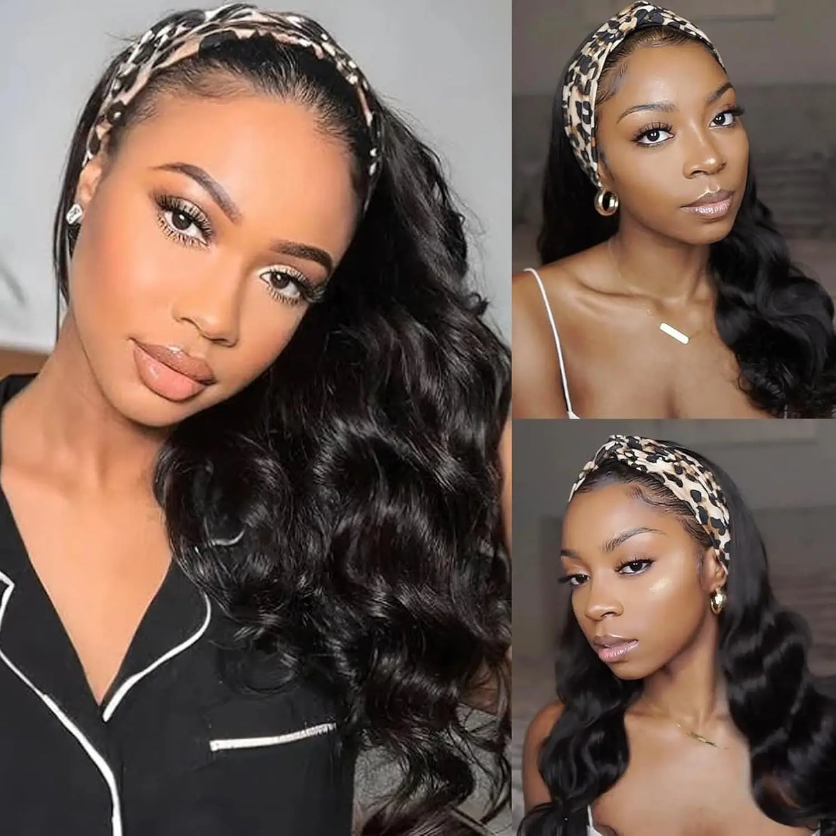 Deep Water Wave Human Hair Headband Wig
