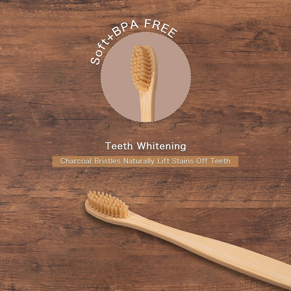 BambooSmile Natural Bamboo Toothbrush Set