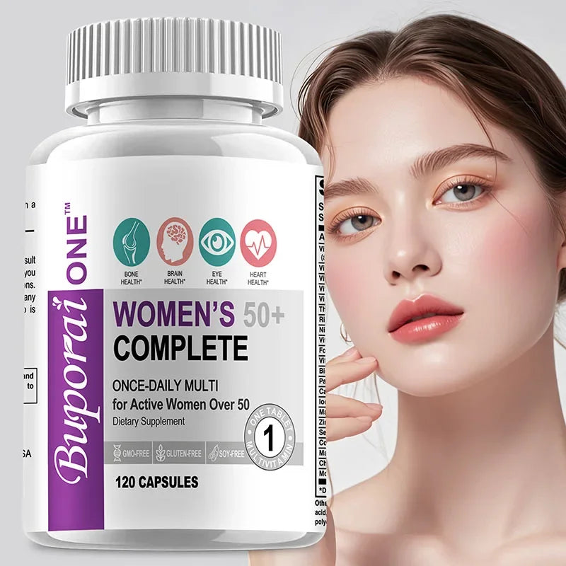 Women’s 50+ Complete Multivitamin - Supports Bone, Eye, Memory, Brain and Skin Health, Antioxidant, Promotes Metabolism