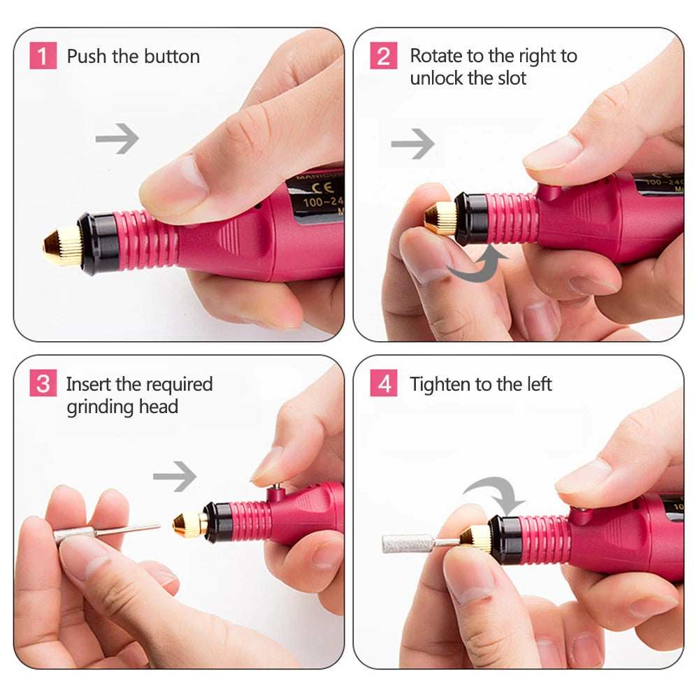 Electric Nail Drill Machine Set – Professional Manicure & Pedicure Kit
