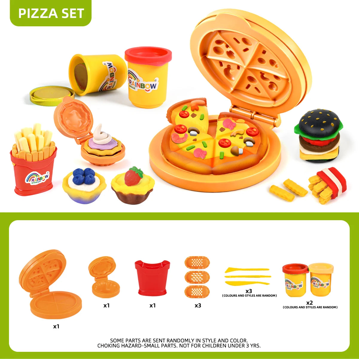 Kids Play Dough Kitchen Set – Modeling Clay with Molds & Tools