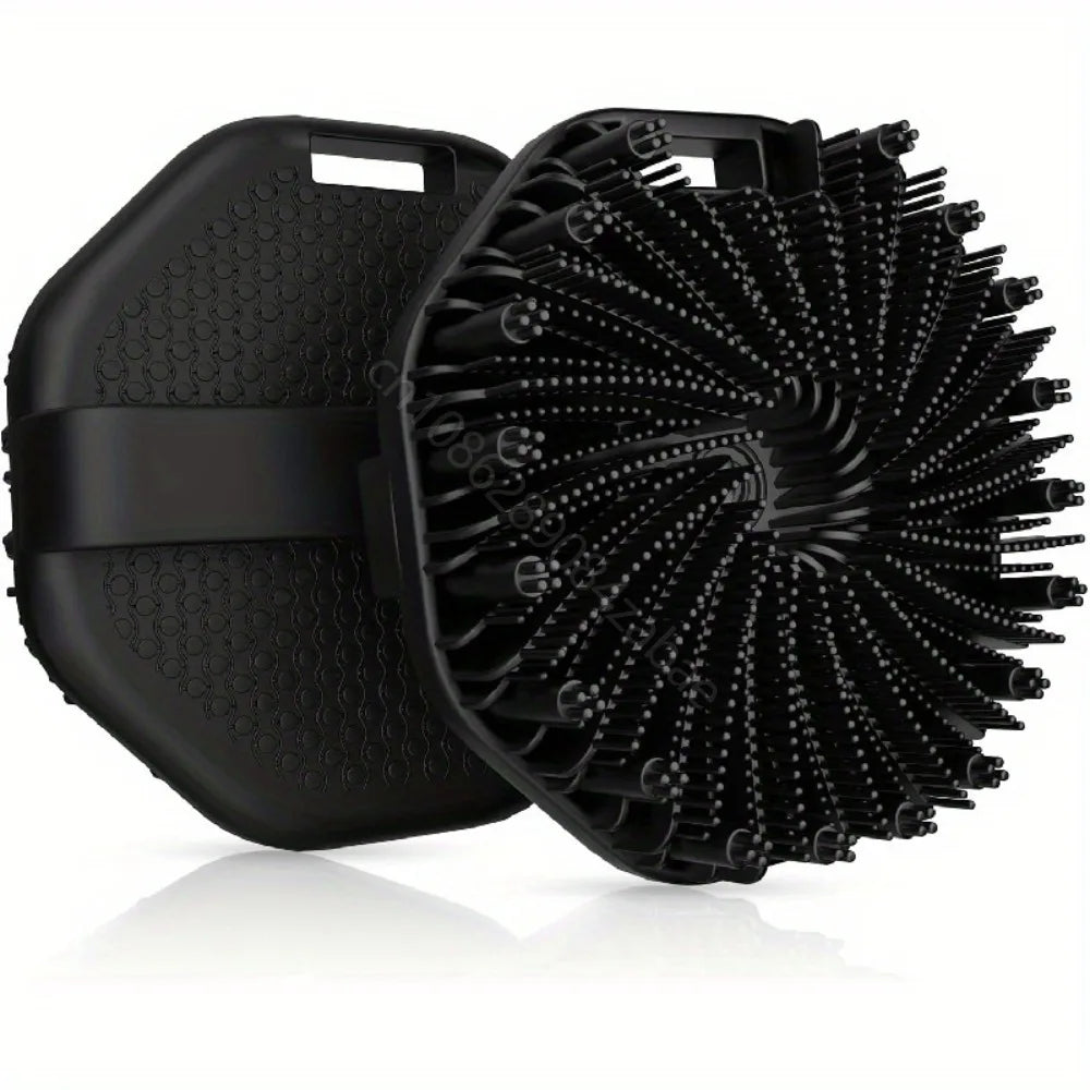 Soft Silicone Back Brush — Bath Shower Scrubber with Handle