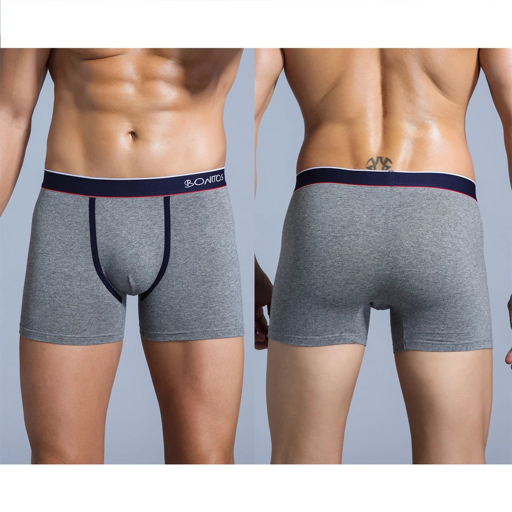 Men's Cotton Boxer Briefs, 4-Pack — Soft Letter-Waistband Underwear