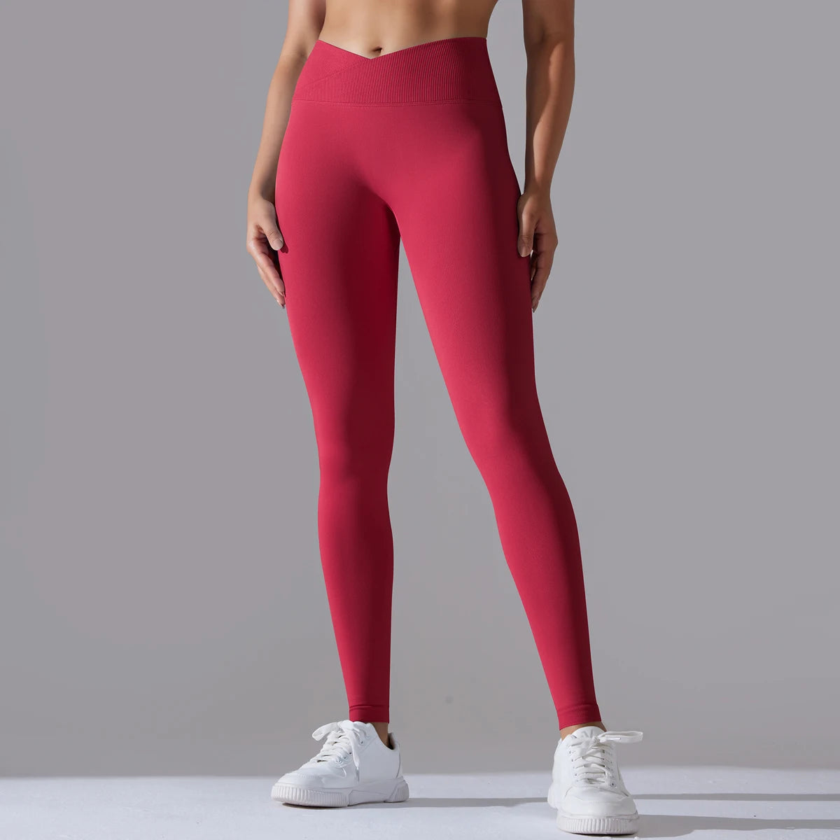 CrossWaist Seamless High-Waist Yoga Leggings