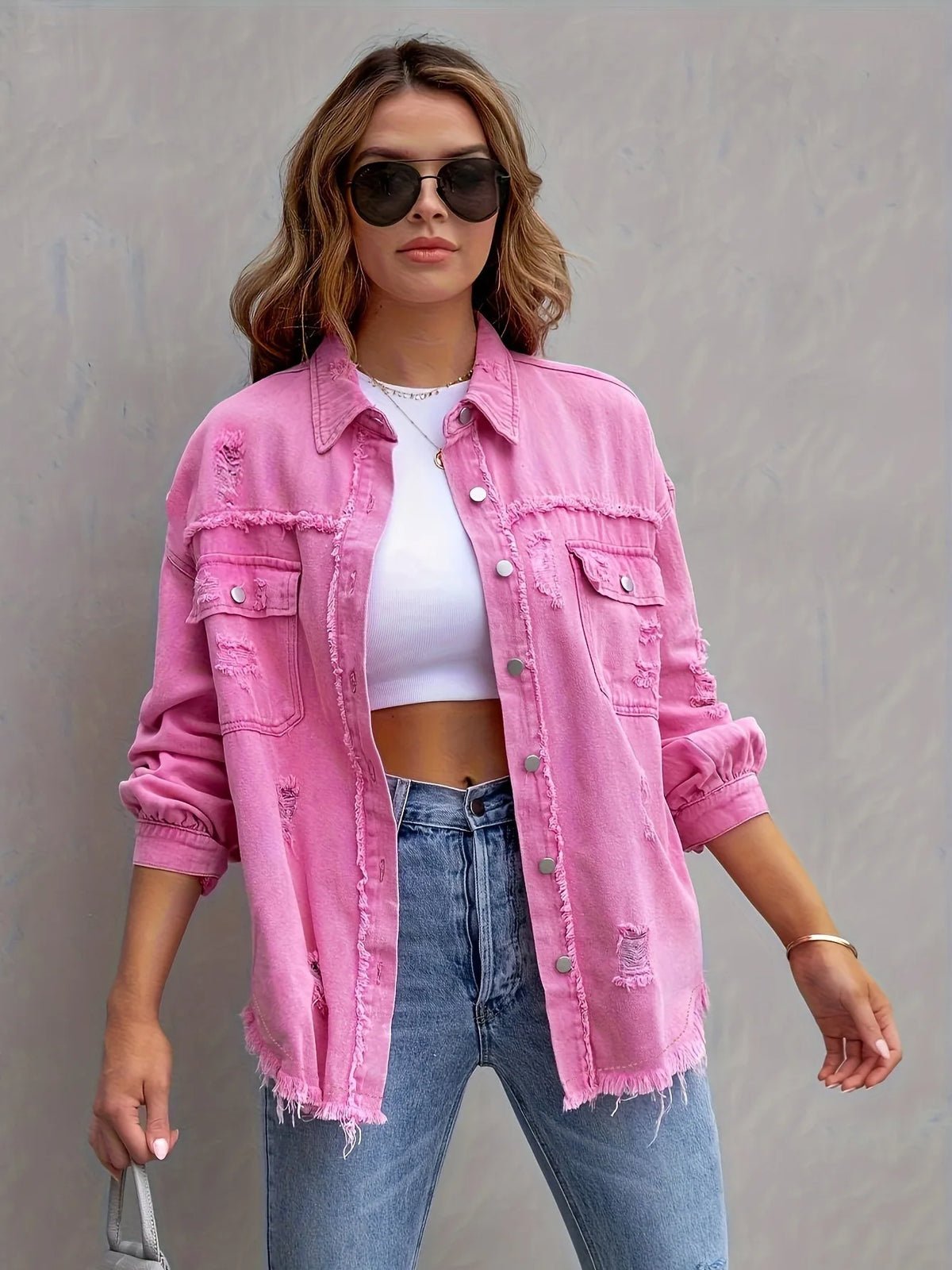 Women's Mid-Length Denim Jacket