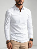 Men's Relaxed Fit Long-Sleeve Polo Shirt